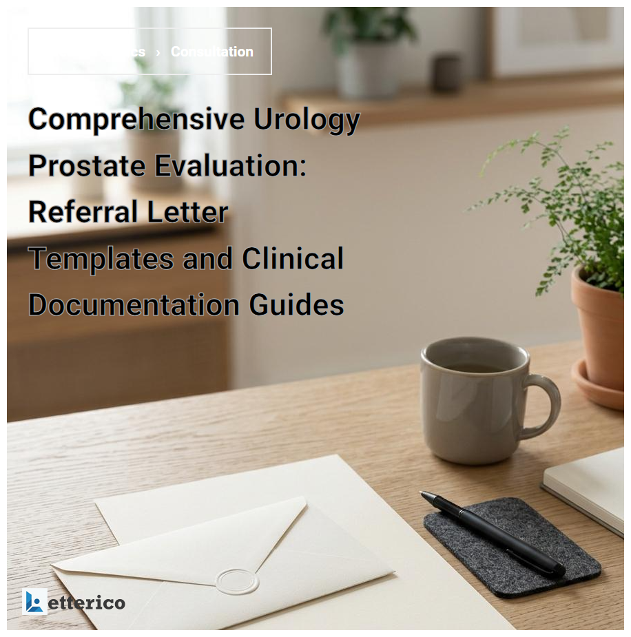 Comprehensive Urology Prostate Evaluation: Referral Letter Templates and Clinical Documentation Guides