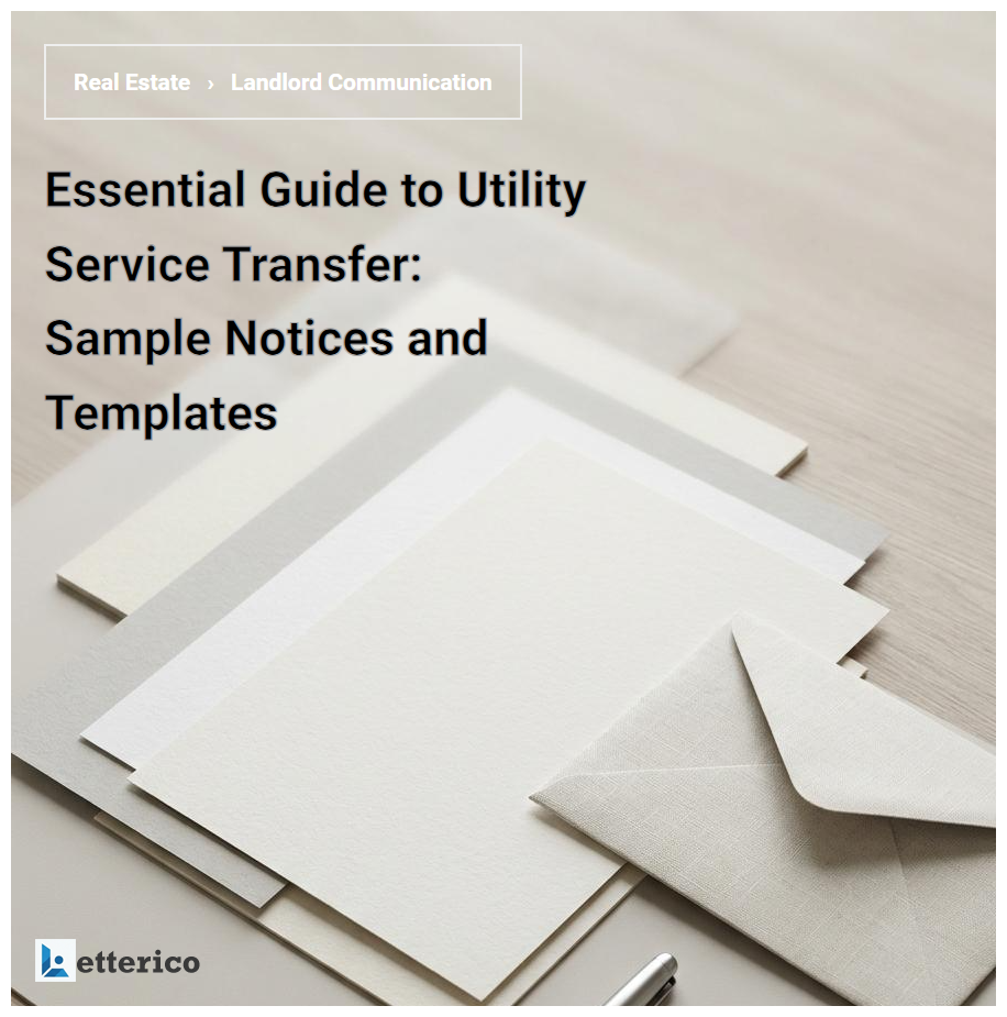 Essential Guide to Utility Service Transfer: Sample Notices and Templates
