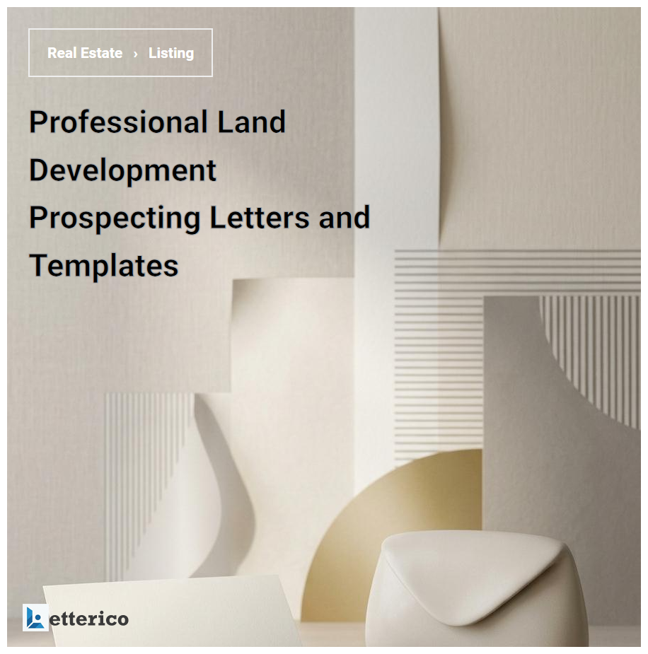 Professional Land Development Prospecting Letters and Templates