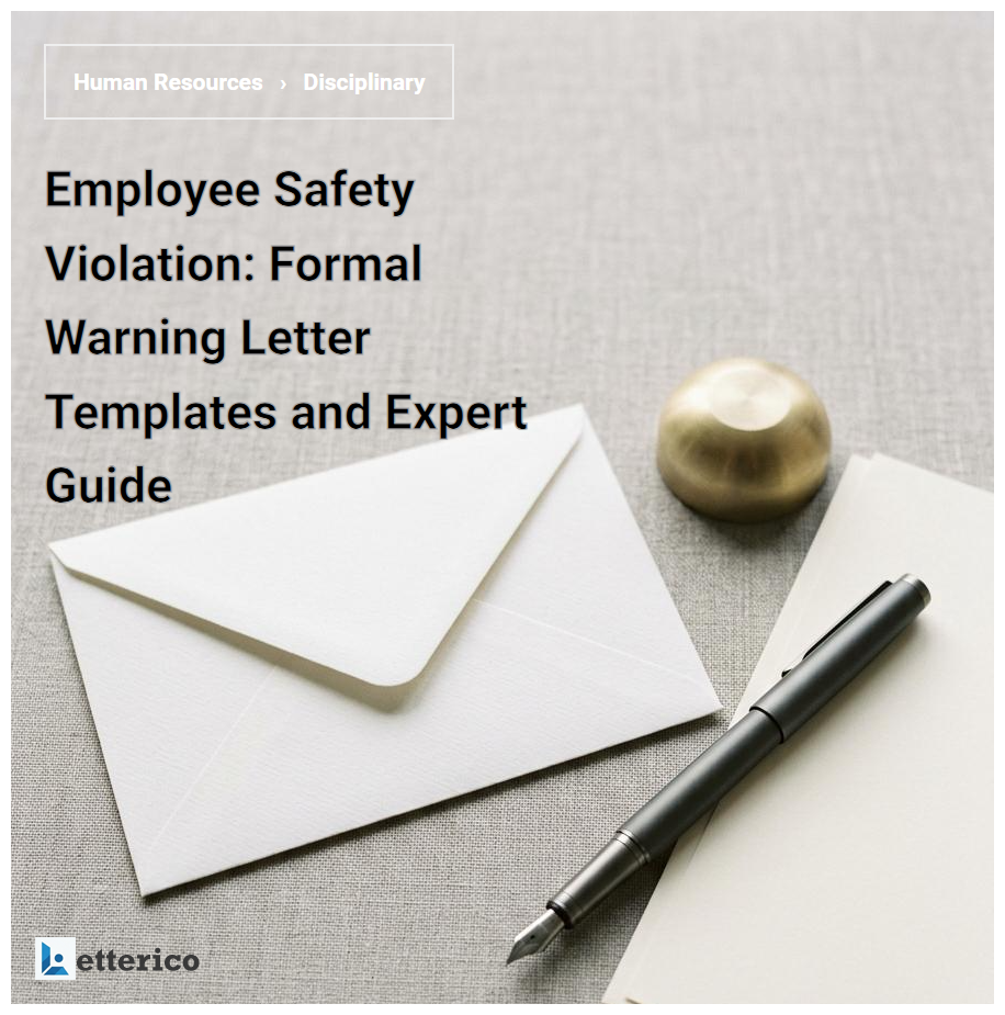 Employee Safety Violation: Formal Warning Letter Templates and Expert Guide