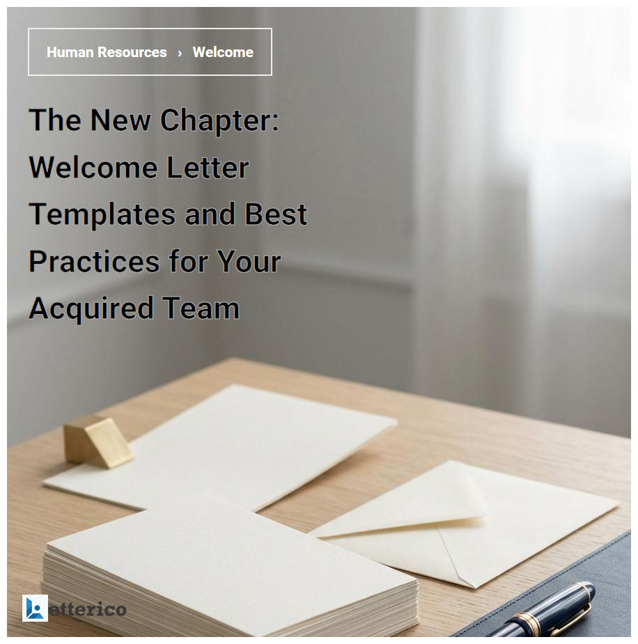 The New Chapter: Welcome Letter Templates and Best Practices for Your Acquired Team