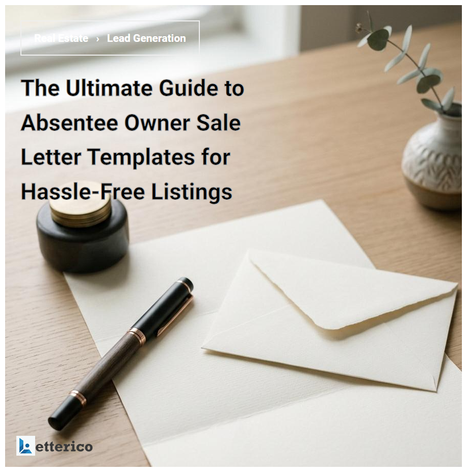 The Ultimate Guide to Absentee Owner Sale Letter Templates for Hassle-Free Listings