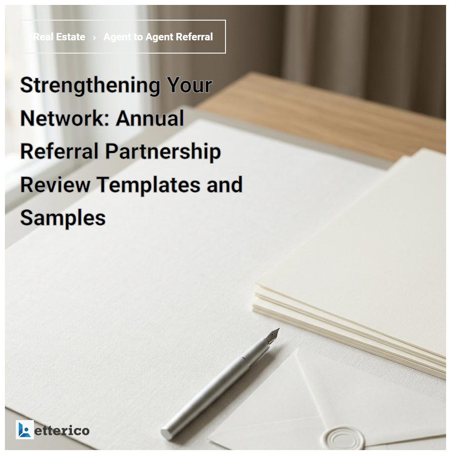 Strengthening Your Network: Annual Referral Partnership Review Templates and Samples