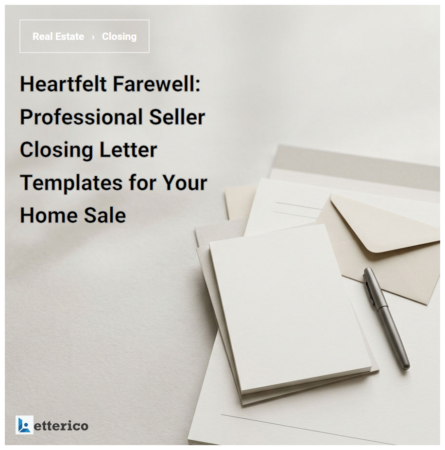 Heartfelt Farewell: Professional Seller Closing Letter Templates for Your Home Sale