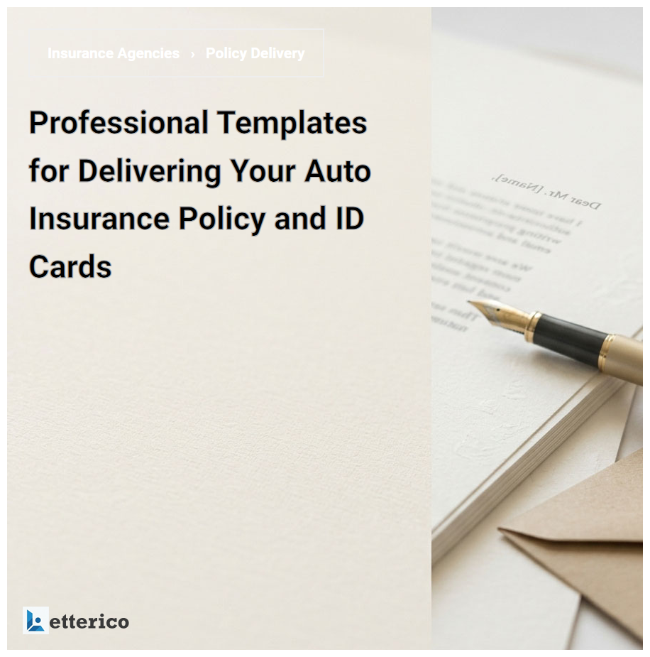 Professional Templates for Delivering Your Auto Insurance Policy and ID Cards