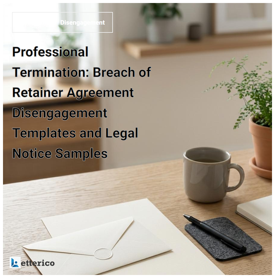 Professional Termination: Breach of Retainer Agreement Disengagement Templates and Legal Notice Samples