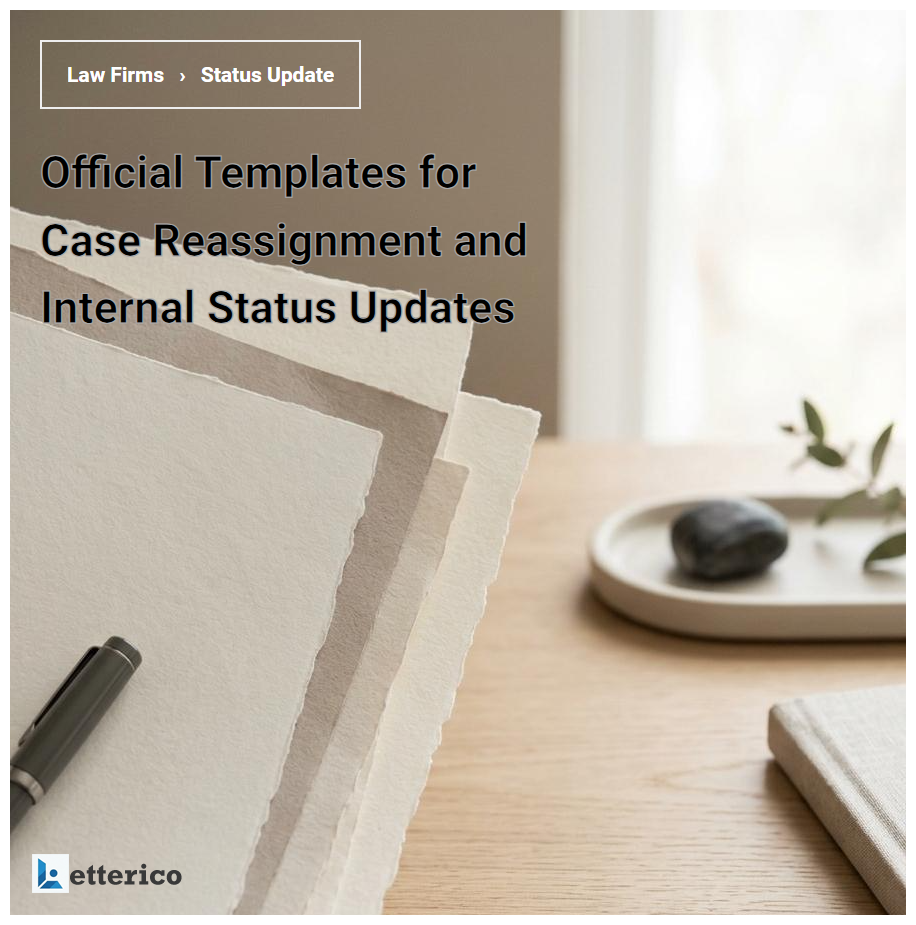 Official Templates for Case Reassignment and Internal Status Updates