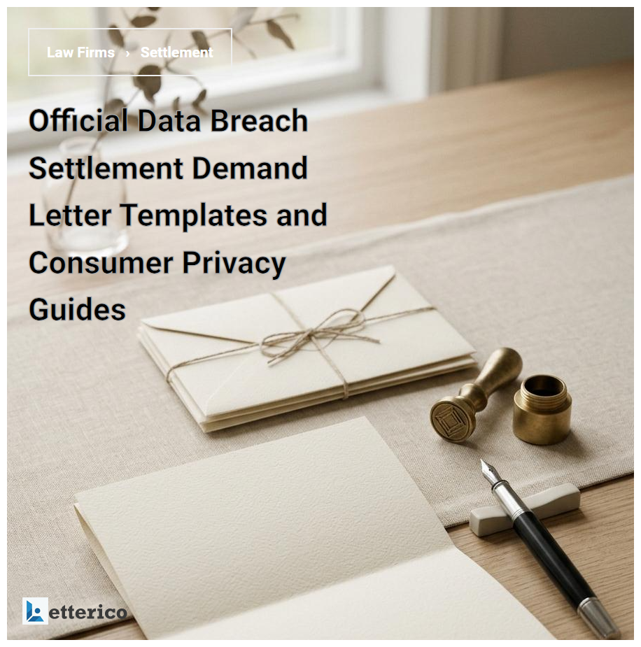 Official Data Breach Settlement Demand Letter Templates and Consumer Privacy Guides