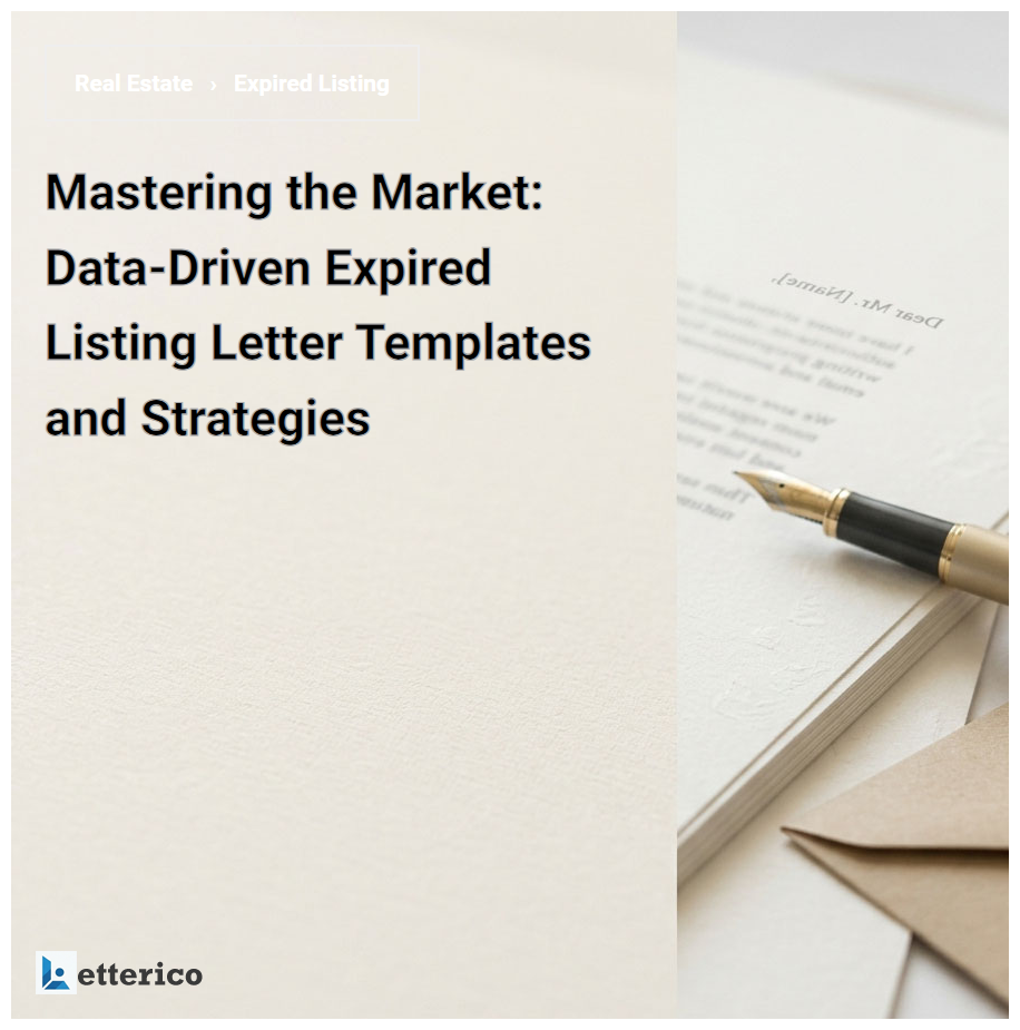 Mastering the Market: Data-Driven Expired Listing Letter Templates and Strategies