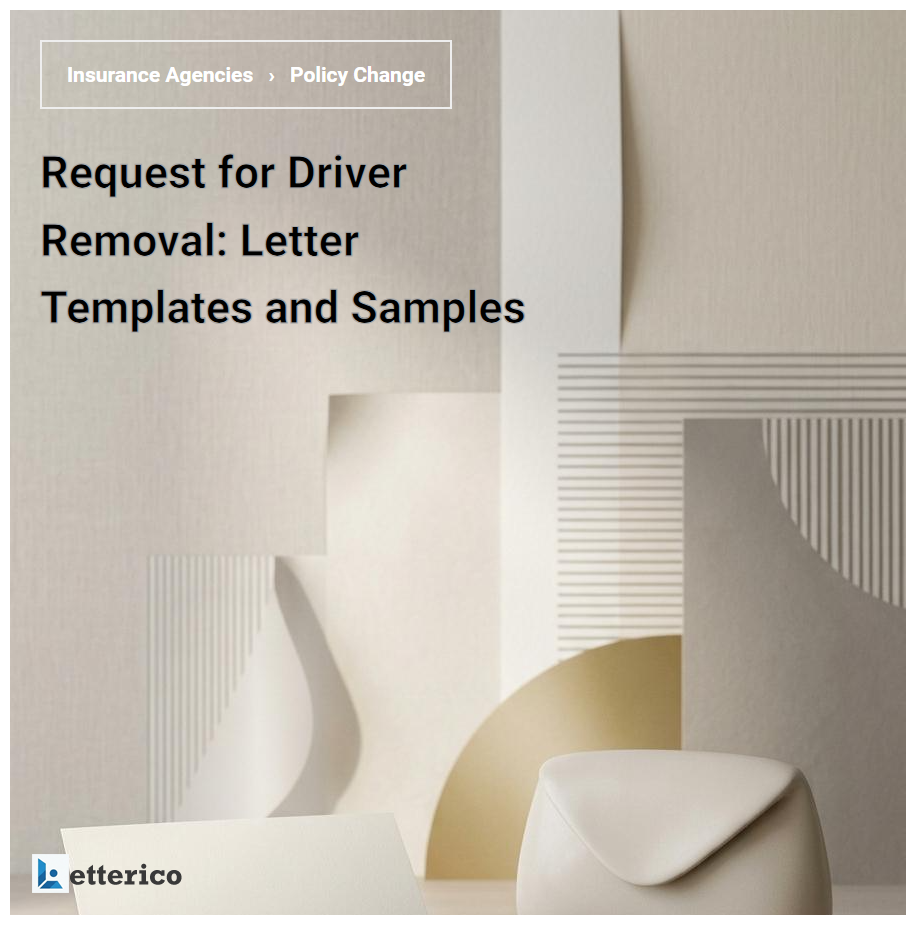 Request for Driver Removal: Letter Templates and Samples