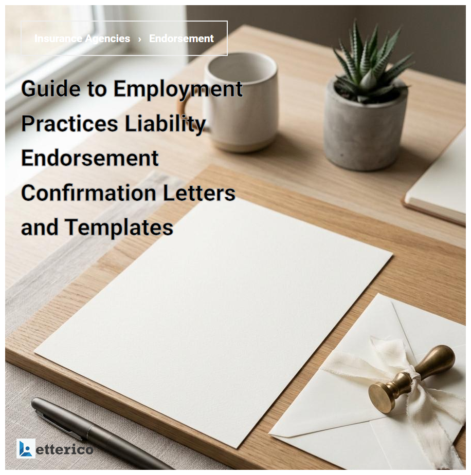 Guide to Employment Practices Liability Endorsement Confirmation Letters and Templates