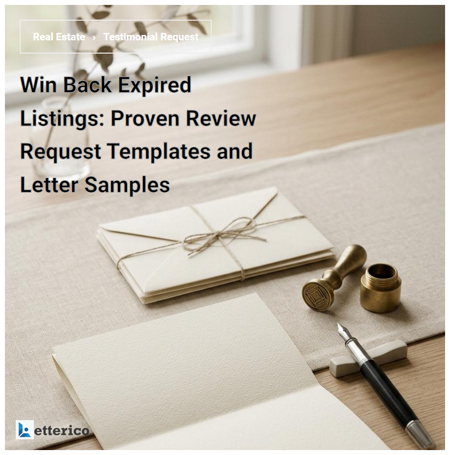 Win Back Expired Listings: Proven Review Request Templates and Letter Samples