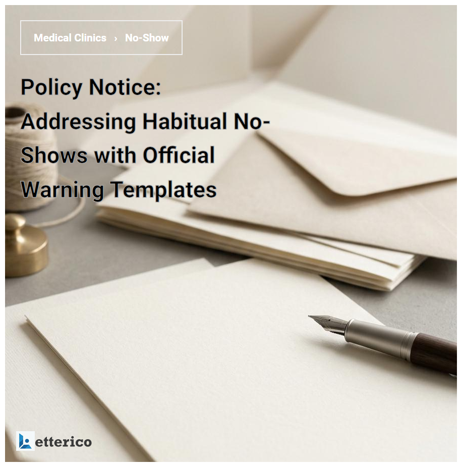 Policy Notice: Addressing Habitual No-Shows with Official Warning Templates