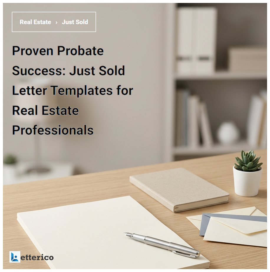 Proven Probate Success: Just Sold Letter Templates for Real Estate Professionals