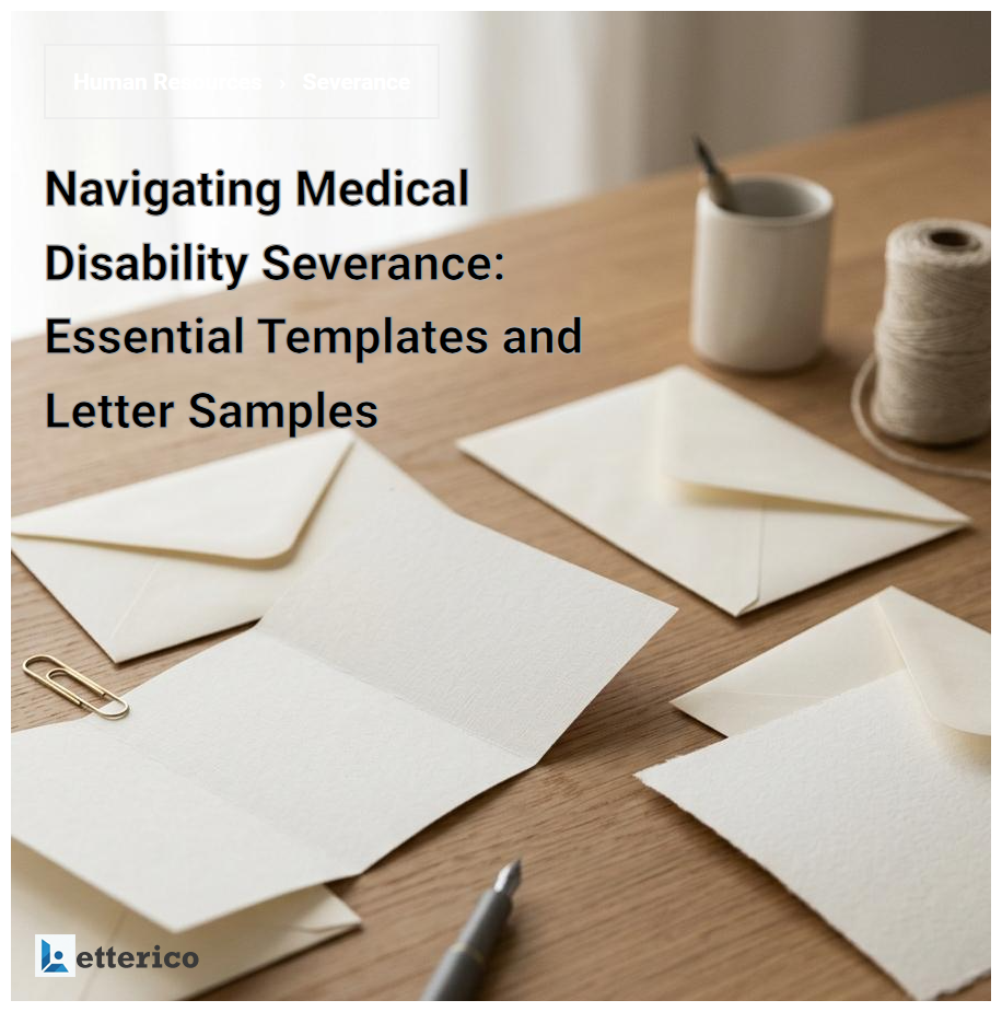 Navigating Medical Disability Severance: Essential Templates and Letter Samples