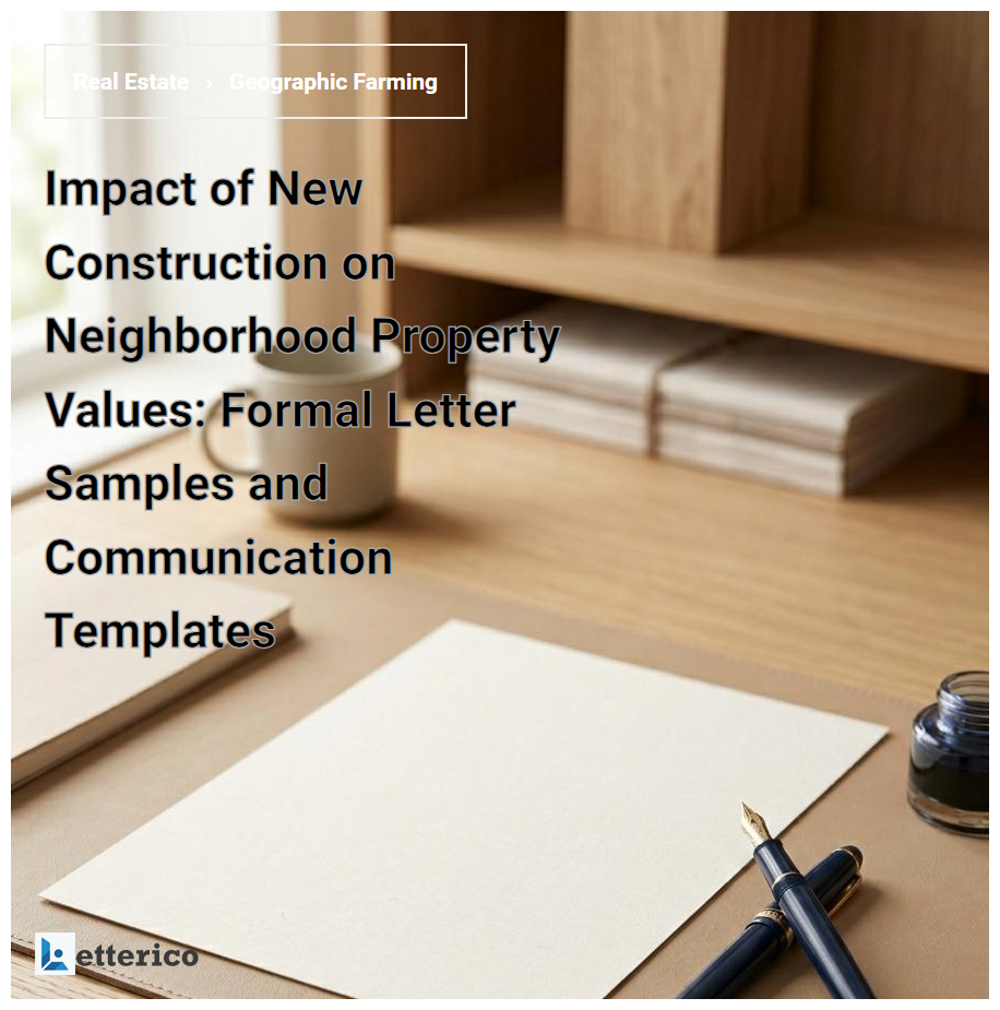 Impact of New Construction on Neighborhood Property Values: Formal Letter Samples and Communication Templates
