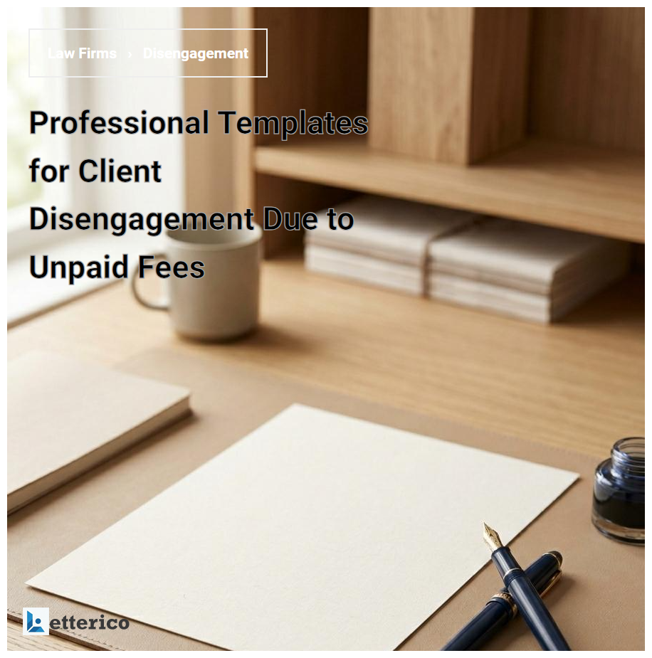 Professional Templates for Client Disengagement Due to Unpaid Fees