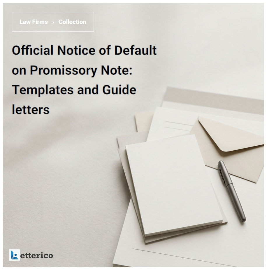 Official Notice of Default on Promissory Note: Templates and Guide letters