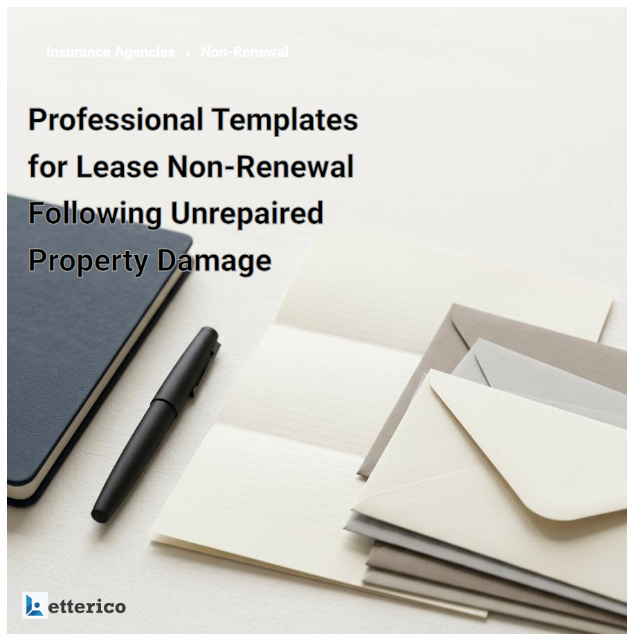Professional Templates for Lease Non-Renewal Following Unrepaired Property Damage