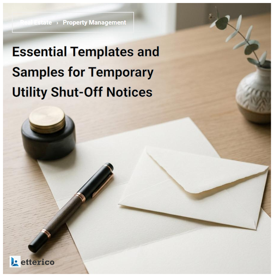 Essential Templates and Samples for Temporary Utility Shut-Off Notices