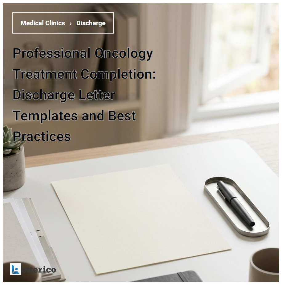 Professional Oncology Treatment Completion: Discharge Letter Templates and Best Practices