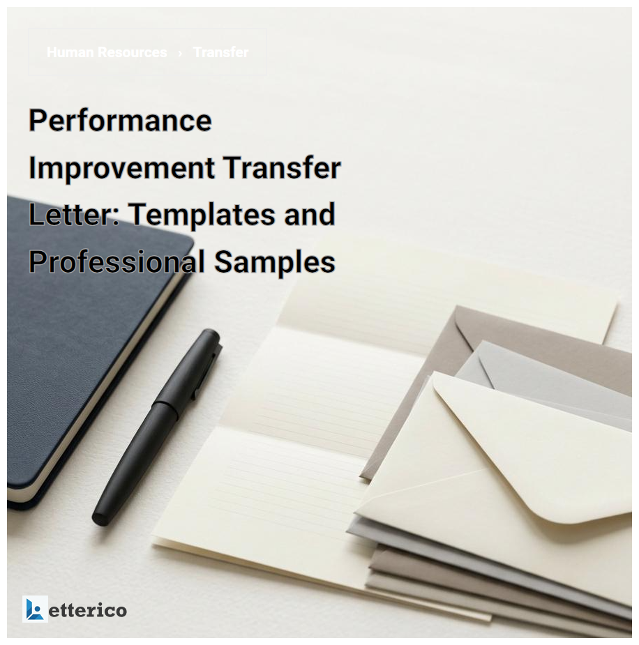 Performance Improvement Transfer Letter: Templates and Professional Samples