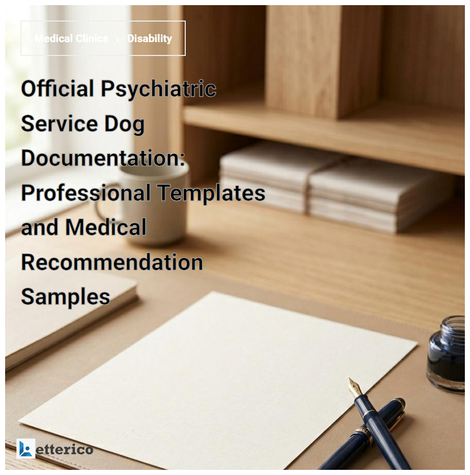 Official Psychiatric Service Dog Documentation: Professional Templates and Medical Recommendation Samples