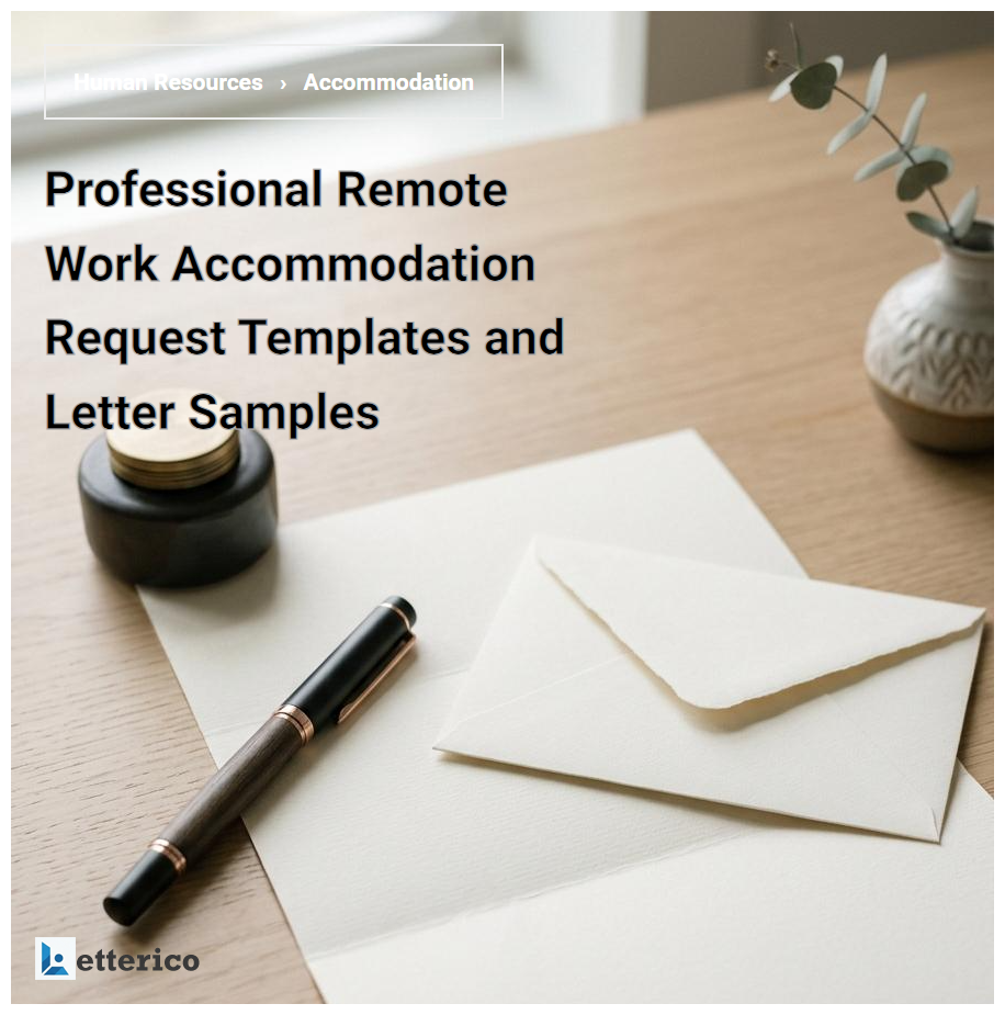 Professional Remote Work Accommodation Request Templates and Letter Samples