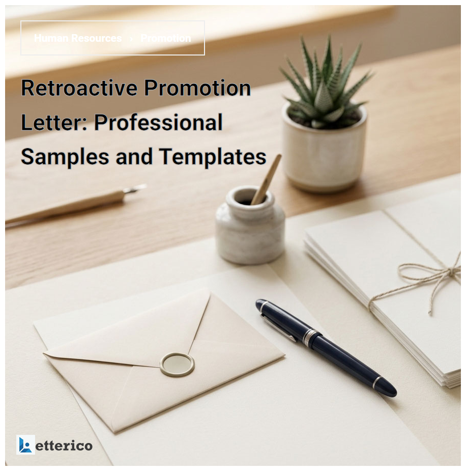 Retroactive Promotion Letter: Professional Samples and Templates