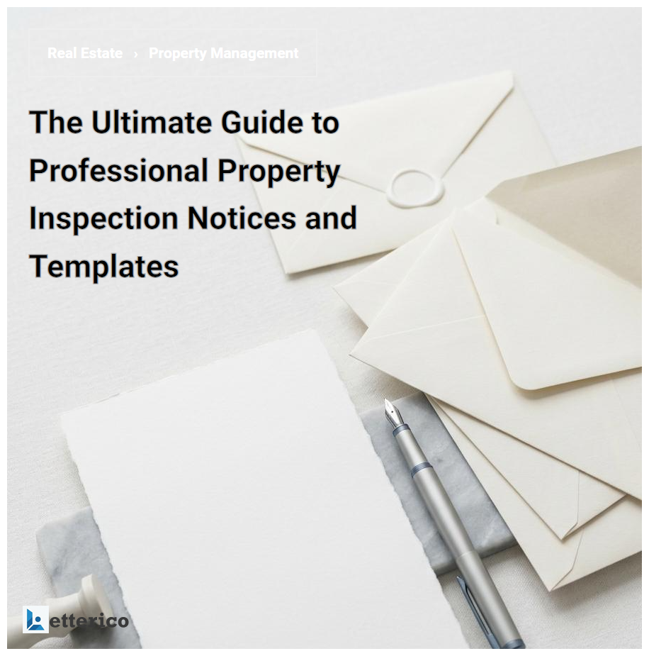 The Ultimate Guide to Professional Property Inspection Notices and Templates