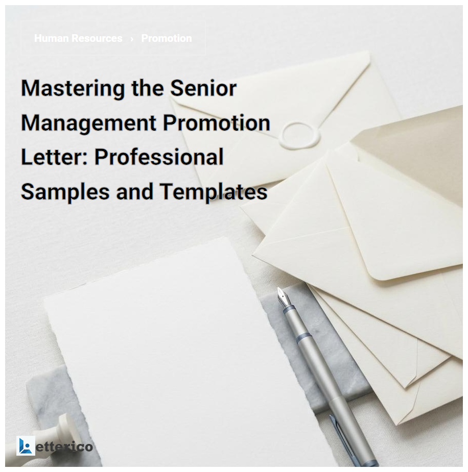 Mastering the Senior Management Promotion Letter: Professional Samples and Templates