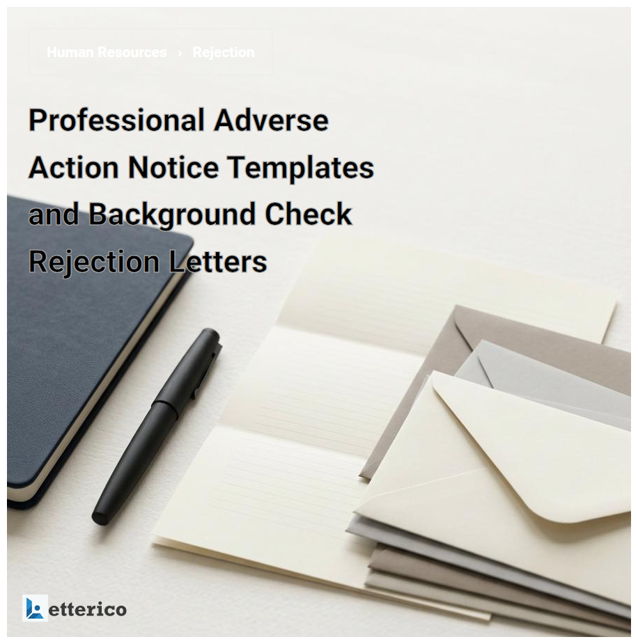 Professional Adverse Action Notice Templates and Background Check Rejection Letters