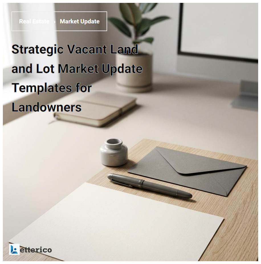 Strategic Vacant Land and Lot Market Update Templates for Landowners