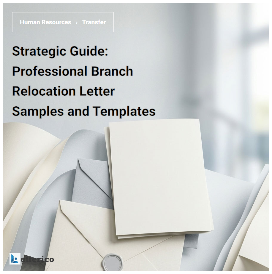 Strategic Guide: Professional Branch Relocation Letter Samples and Templates