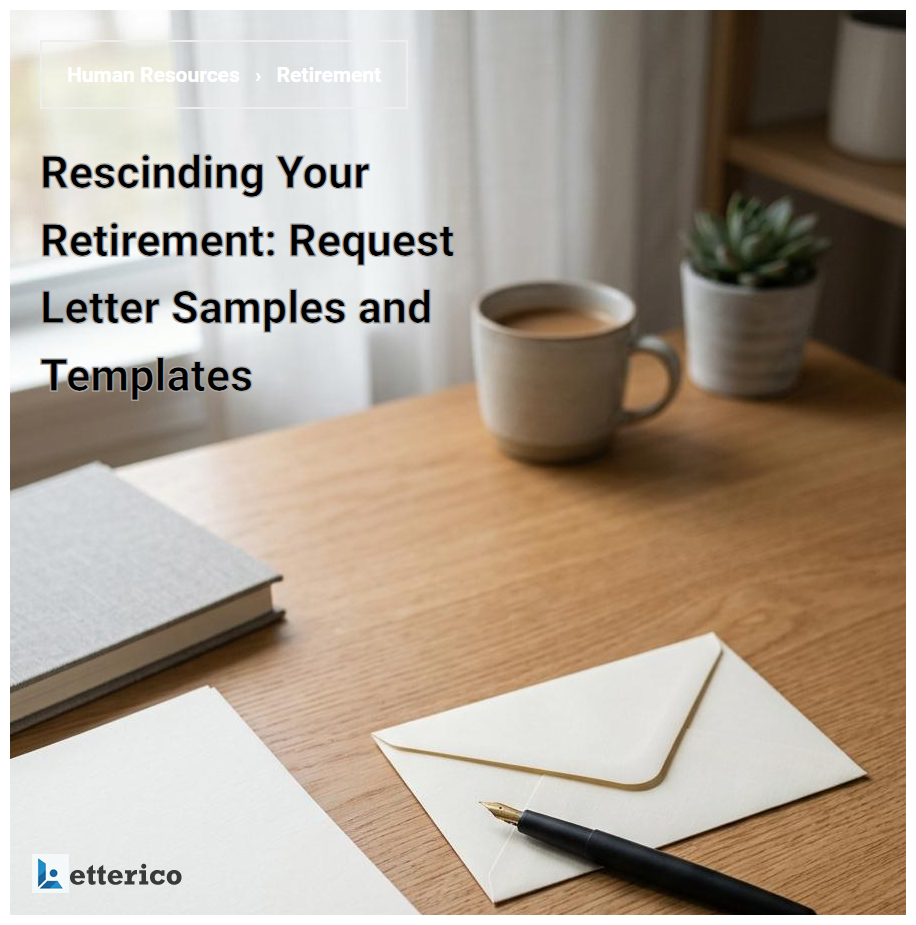 Rescinding Your Retirement: Request Letter Samples and Templates