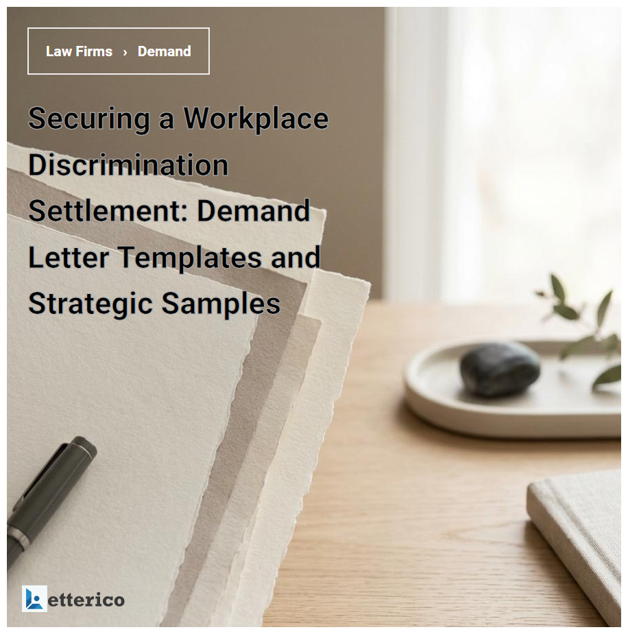 Securing a Workplace Discrimination Settlement: Demand Letter Templates and Strategic Samples