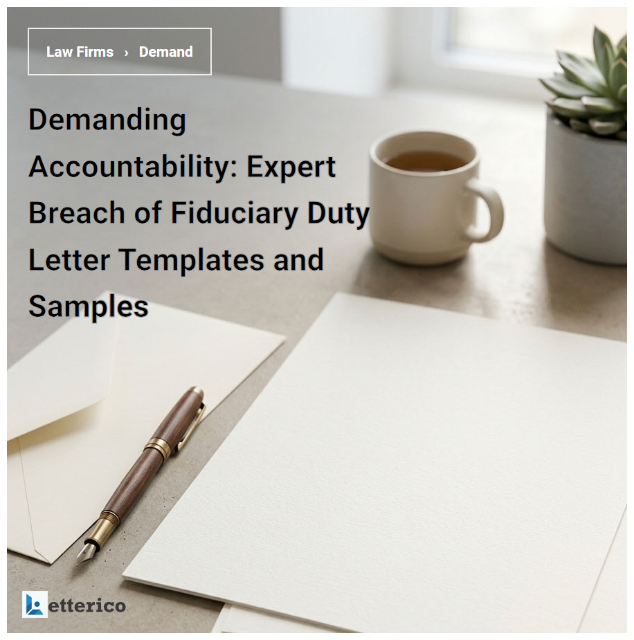 Demanding Accountability: Expert Breach of Fiduciary Duty Letter Templates and Samples