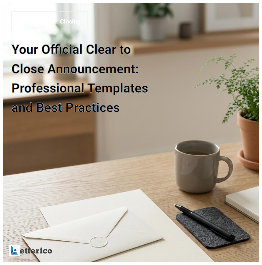 Your Official Clear to Close Announcement: Professional Templates and Best Practices