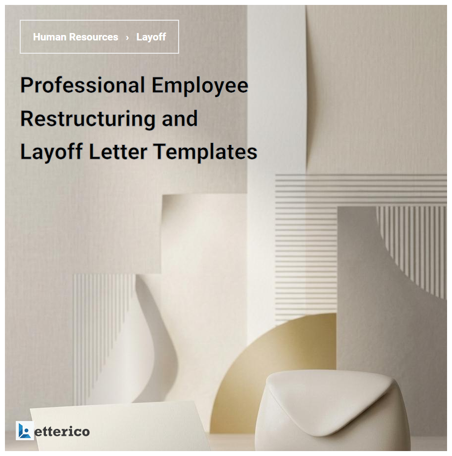 Professional Employee Restructuring and Layoff Letter Templates
