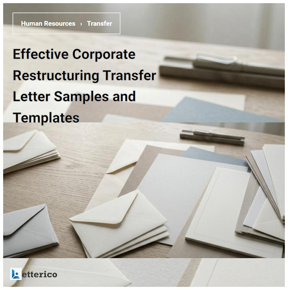 Effective Corporate Restructuring Transfer Letter Samples and Templates