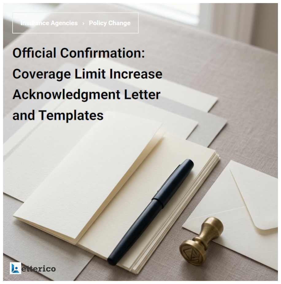 Official Confirmation: Coverage Limit Increase Acknowledgment Letter and Templates