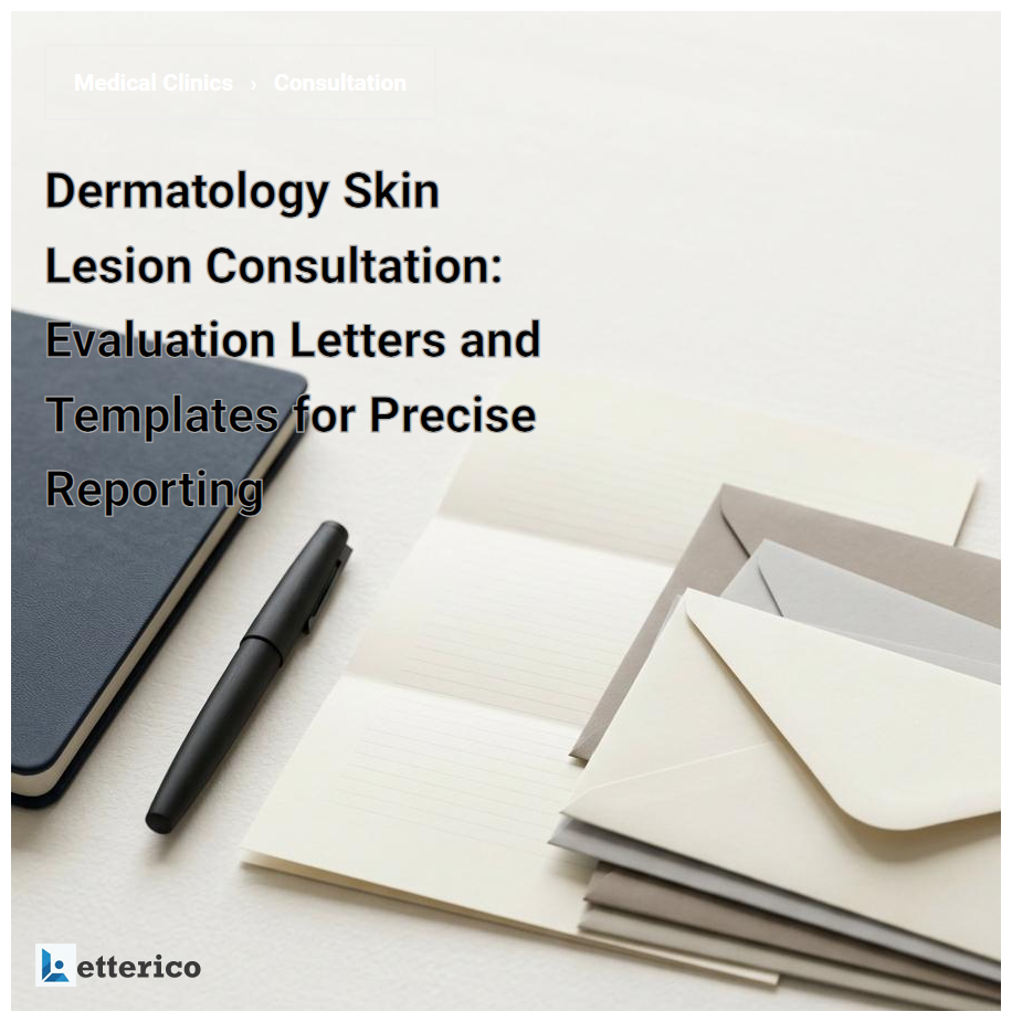Dermatology Skin Lesion Consultation: Evaluation Letters and Templates for Precise Reporting