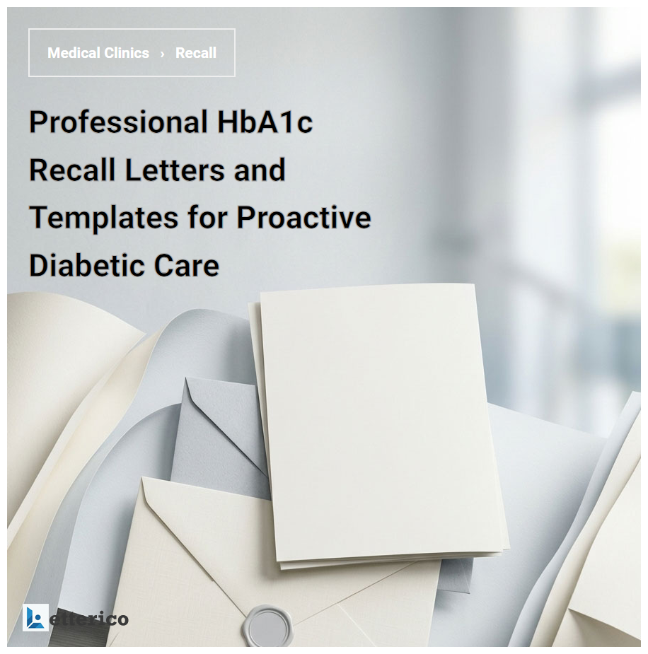 Professional HbA1c Recall Letters and Templates for Proactive Diabetic Care