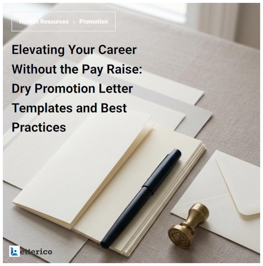 Elevating Your Career Without the Pay Raise: Dry Promotion Letter Templates and Best Practices