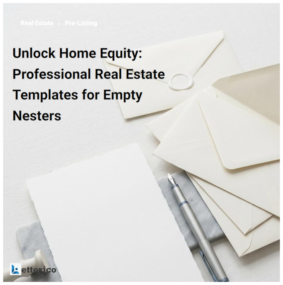 Unlock Home Equity: Professional Real Estate Templates for Empty Nesters