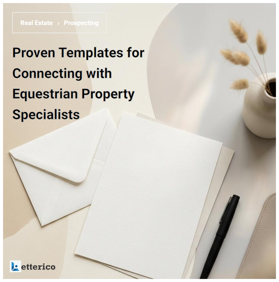 Proven Templates for Connecting with Equestrian Property Specialists