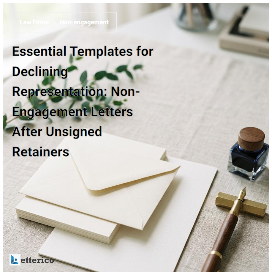 Essential Templates for Declining Representation: Non-Engagement Letters After Unsigned Retainers