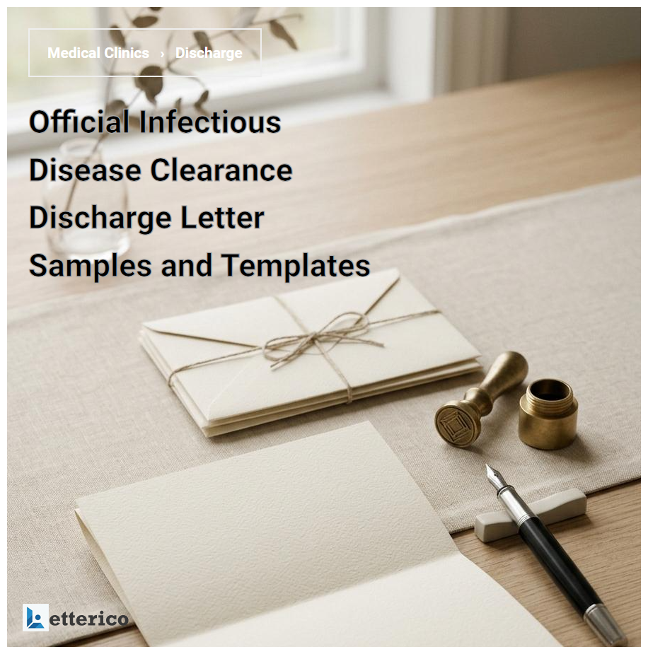 Official Infectious Disease Clearance Discharge Letter Samples and Templates