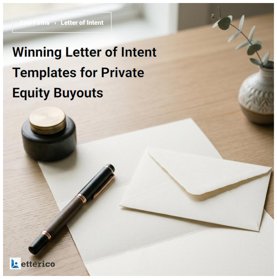 Winning Letter of Intent Templates for Private Equity Buyouts