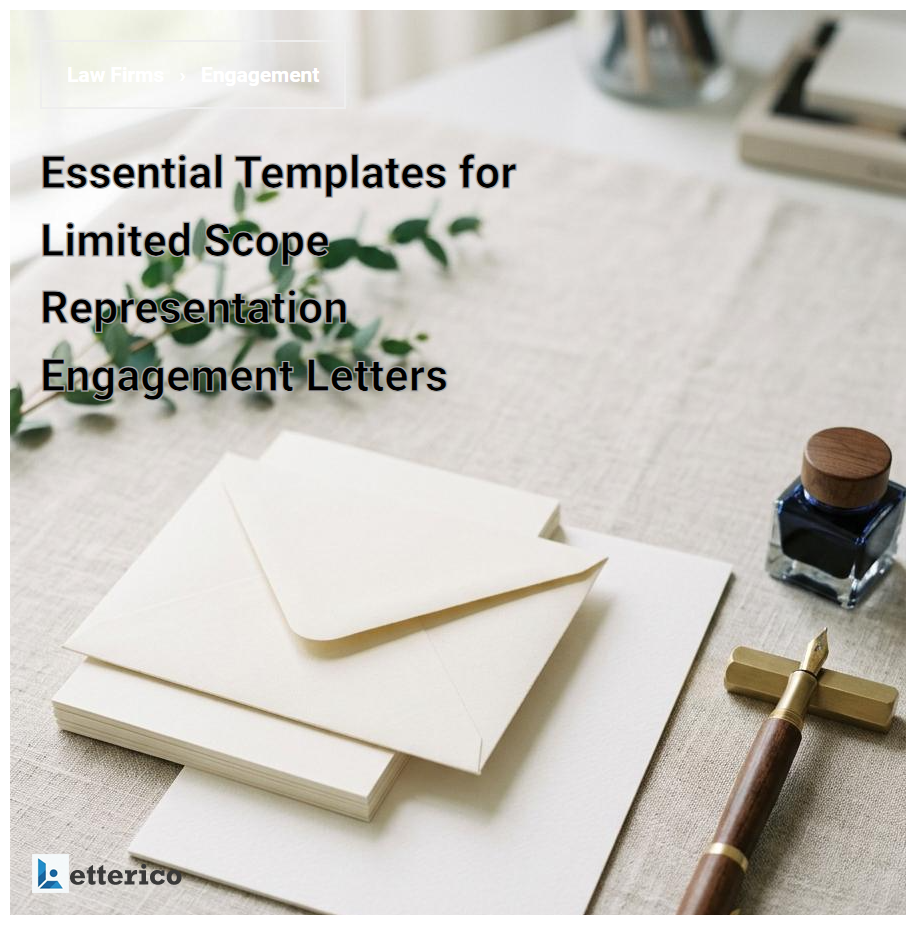 Essential Templates for Limited Scope Representation Engagement Letters